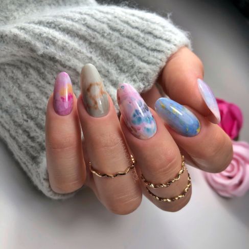 Semilac Transfer Foil Rainbow Marble 08-Folie-Semilac-NR Kosmetik