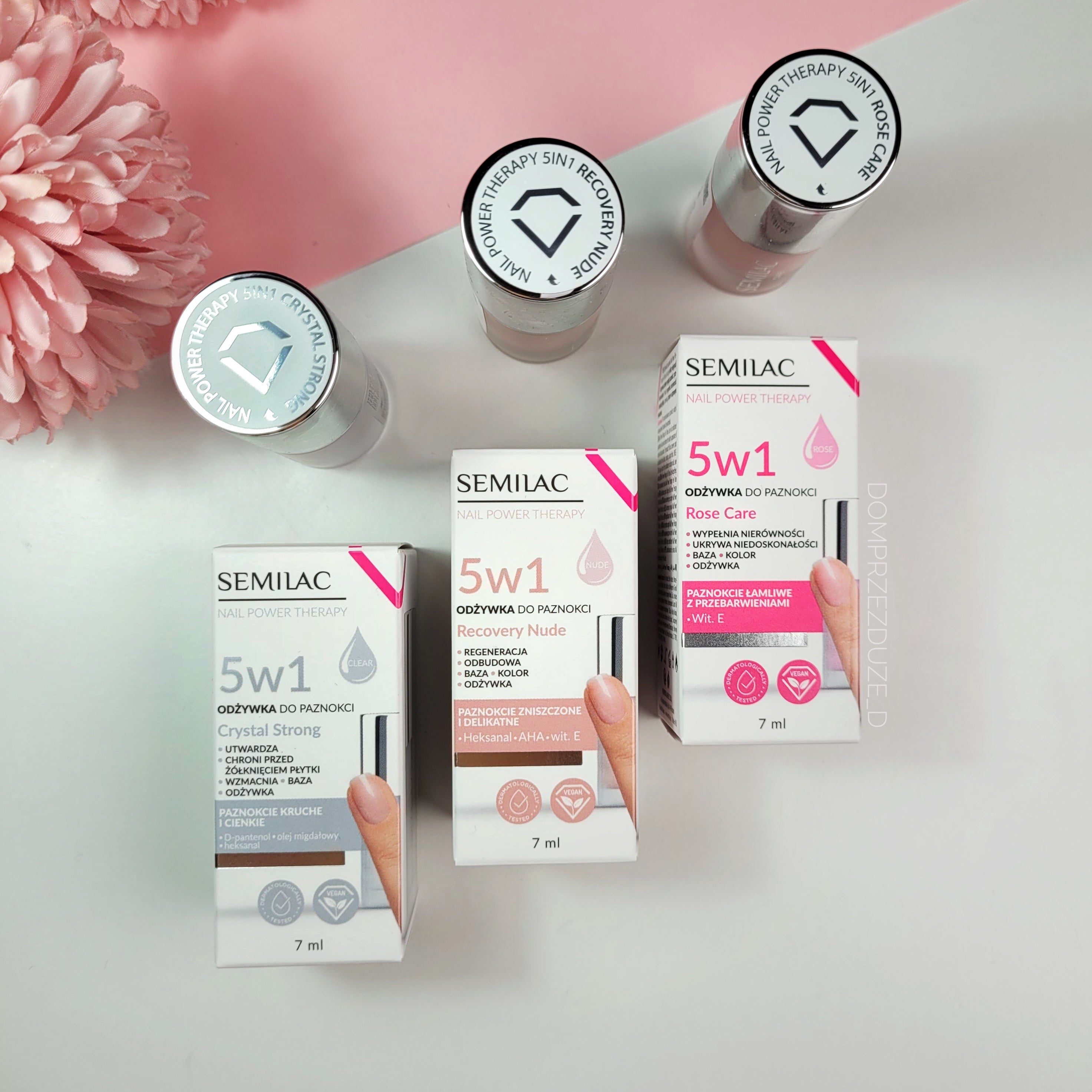 Nail Conditioner - Nail Power Therapy 5in1 Rose Care - 7 ml