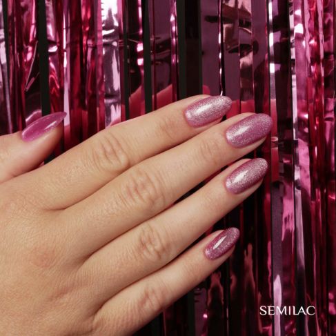 UV Hybrid 331 Glow Blink Pink - Magnetic Glow 7 ml-CAT EYE-Semilac-NR Kosmetik