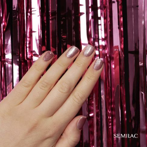 UV Hybrid 332 Pink My Dust - Magnetic Glow 7 ml-CAT EYE-Semilac-NR Kosmetik