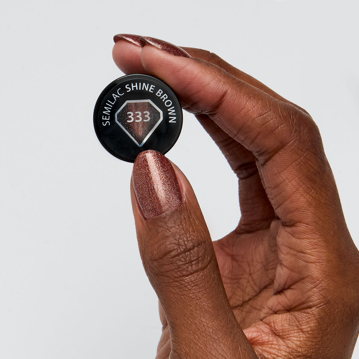 UV Hybrid 333 Shine Brown - Magnetic Glow 7 ml-CAT EYE-Semilac-NR Kosmetik