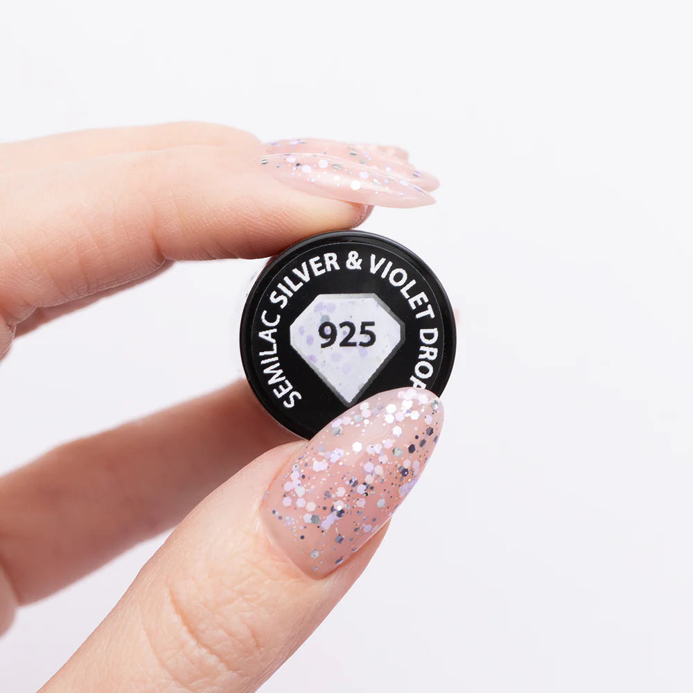 Gelpolish 925 Silver & Violet Drops - 7 ml