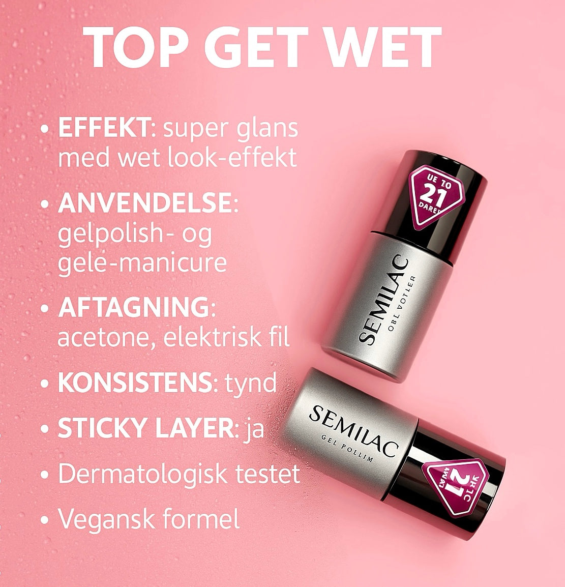 Top Get Wet - 7ml-UV Hybrid TOP/BASE-Semilac-NR Kosmetik