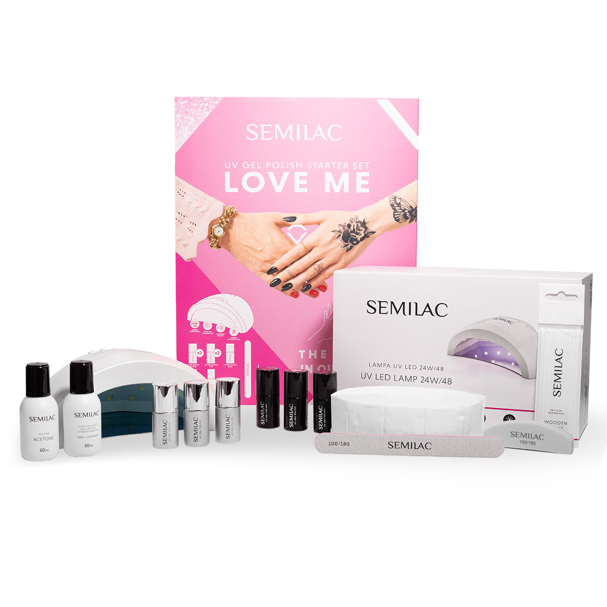 Gelpolish Startsæt Pro inkl. 3 Gelpolish Farver