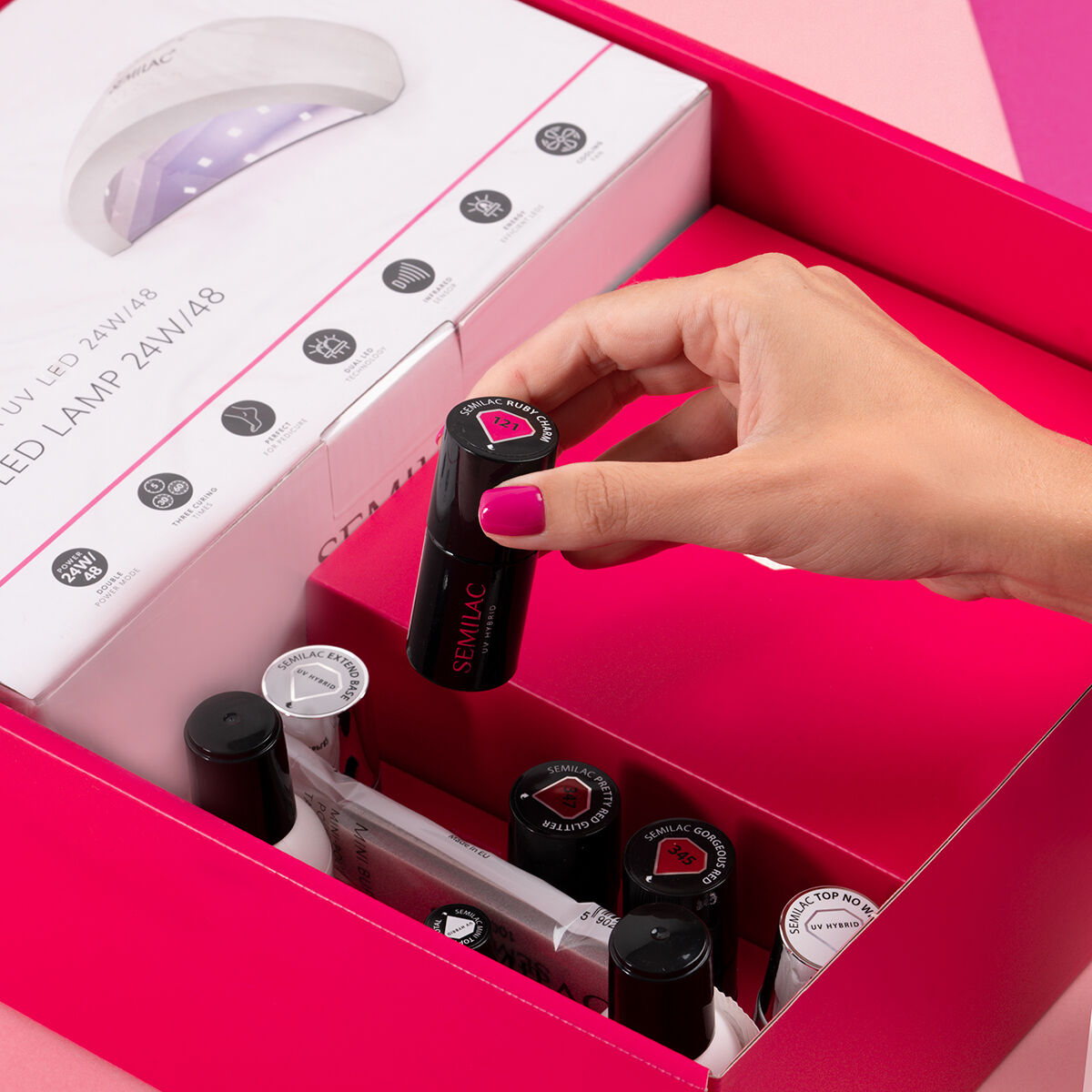 Gelpolish Startsæt Pro inkl. 3 Gelpolish Farver