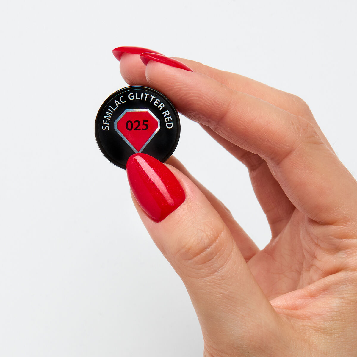 UV Hybrid 025 Glitter Red 7 ml-UV Hybrid-Semilac-NR Kosmetik