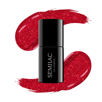 UV Hybrid 025 Glitter Red 7 ml-UV Hybrid-Semilac-NR Kosmetik