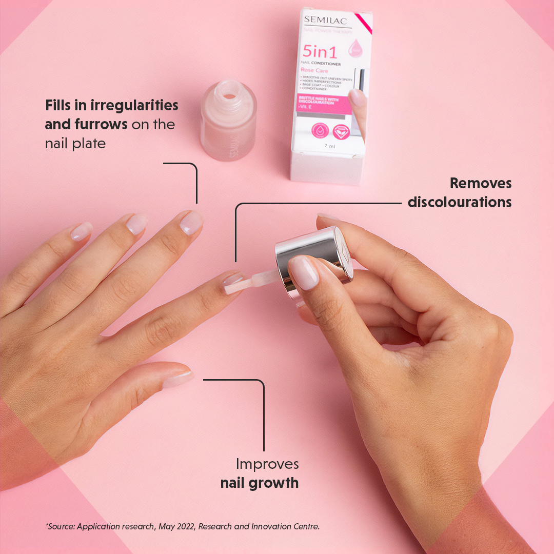 Nail Conditioner - Nail Power Therapy 5in1 Rose Care - 7 ml