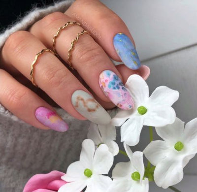 Semilac Transfer Foil Pink & Blue Marble 09-Folie-Semilac-NR Kosmetik