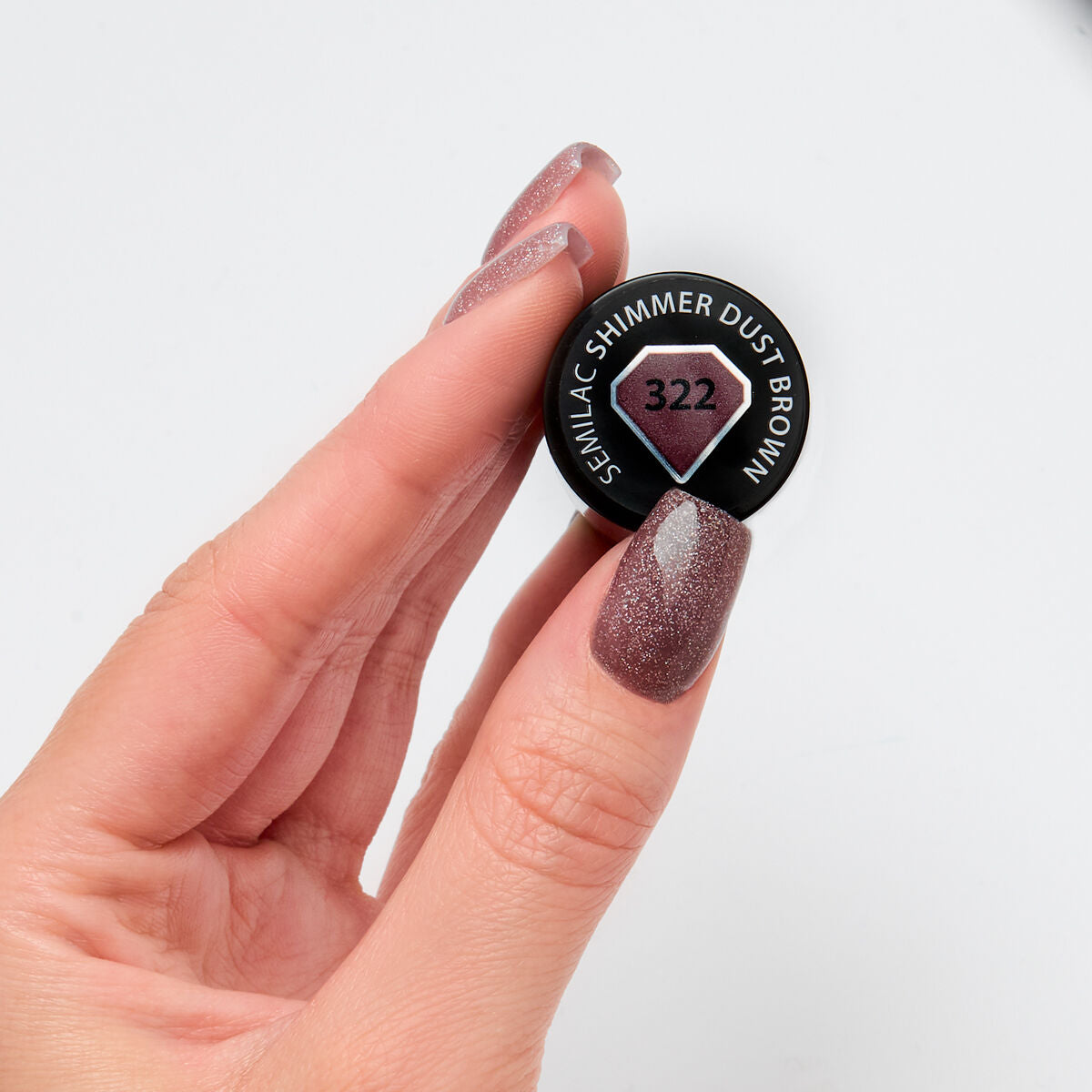 UV Hybrid 322 Shimmer Dust Brown 7 ml-UV Hybrid-Semilac-NR Kosmetik