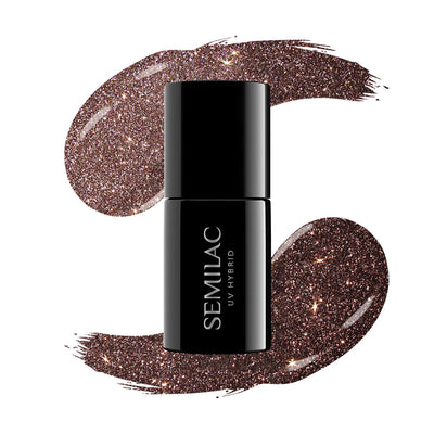 UV Hybrid 333 Shine Brown - Magnetic Glow 7 ml-CAT EYE-Semilac-NR Kosmetik
