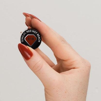 UV Hybrid 418 Red Hot Beach - 7 ml-UV Hybrid-Semilac-NR Kosmetik