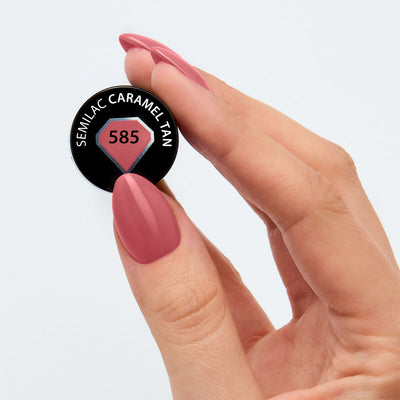 UV Hybrid 585 Caramel Tan - Naked 7 ml-UV Hybrid-Semilac-NR Kosmetik