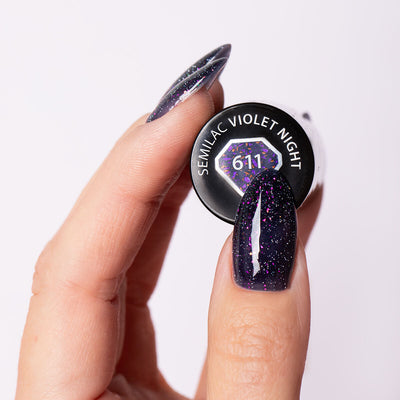 UV Hybrid 611 Violet Night 7 ml-UV Hybrid-Semilac-NR Kosmetik