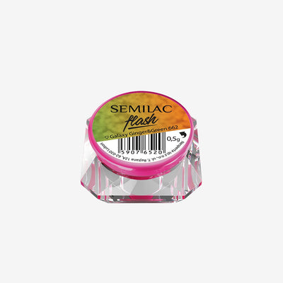 Neglepynt - SemiFlash Galaxy - Ginger & Green 662 - 0,5 gram-Nail Art-Semilac-NR Kosmetik