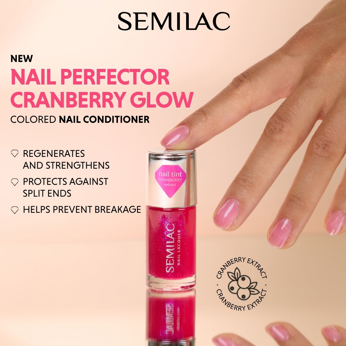 Glow Treatment - Nail Perfector Cranberry - 9 ml