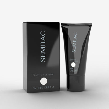 Akrylgel Elastic - White Cream - 30g