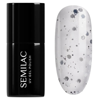 Gelpolish - 924 Silver & White Drops - 7 ml