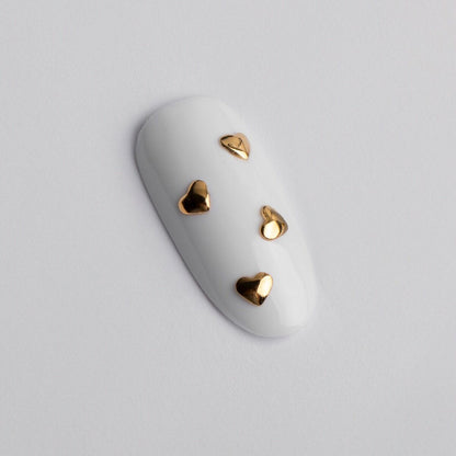 Semilac Neglepynt 758 GULD HJERTE -50stk