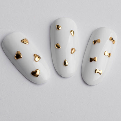 Semilac Neglepynt 758 GULD HJERTE -50stk