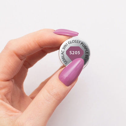 One Step Glossy Gelpolish - Purple Beige S205