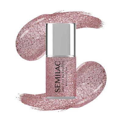 One Step Glossy Gelpolish - Glitter Pink S250
